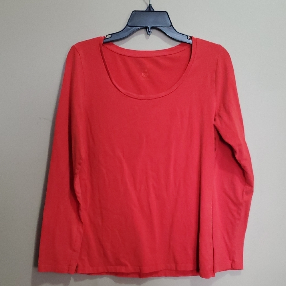 Joe Fresh Women's Red Long Sleeve Top Size Large